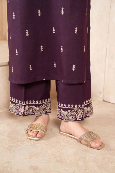Purple Iris Embroidery 2pc