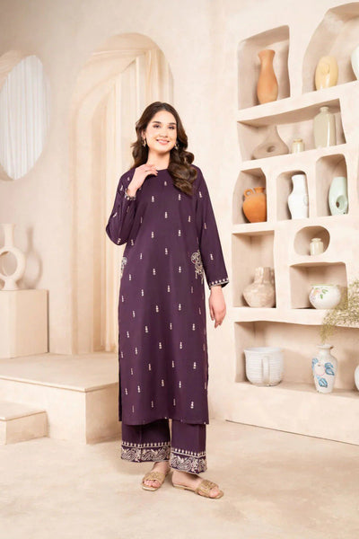 Purple Iris Embroidery 2pc